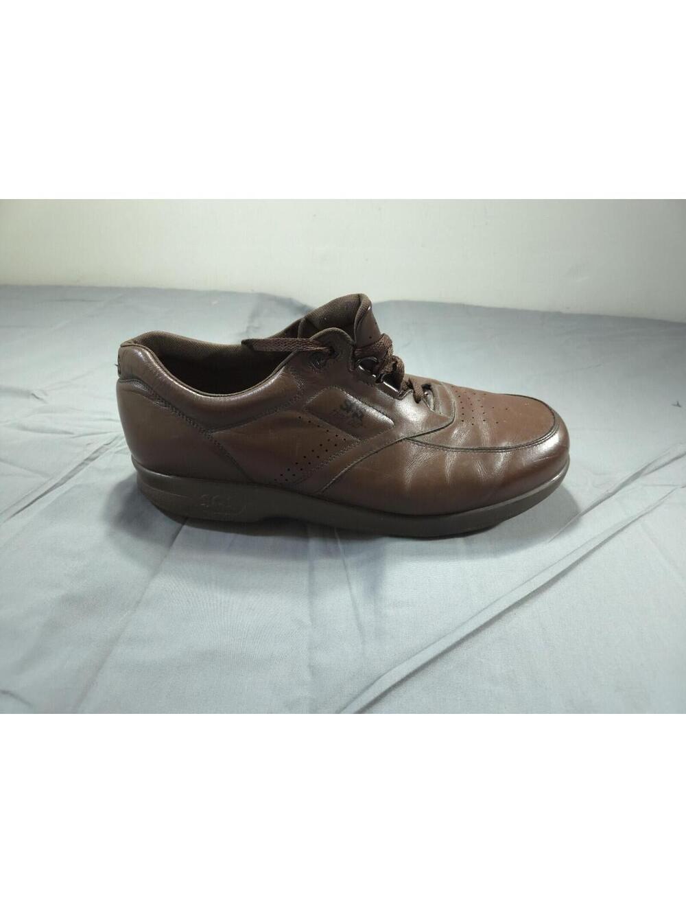 SAS Shoes Mens 13 Brown Oxford Leather Lace-Up Mock Toe Low Time Out Comfort